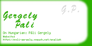 gergely pali business card